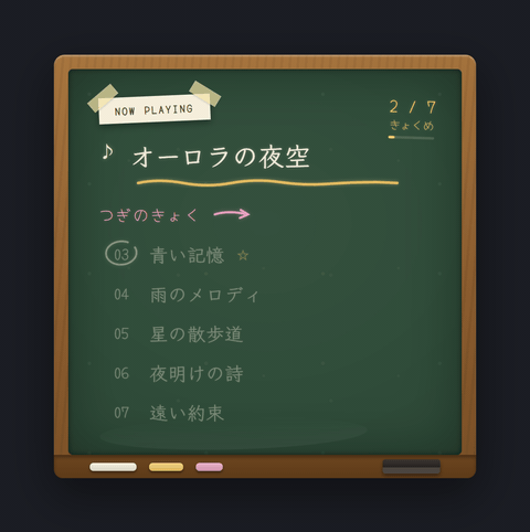 Chalk テーマのプレビュー